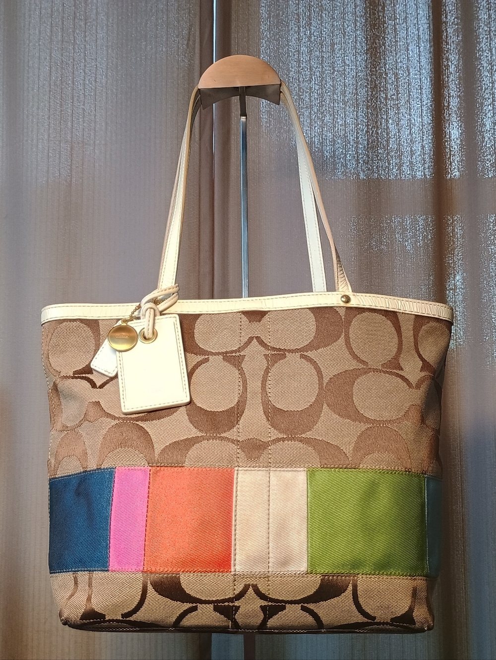 Coach Signature Color Block Tote